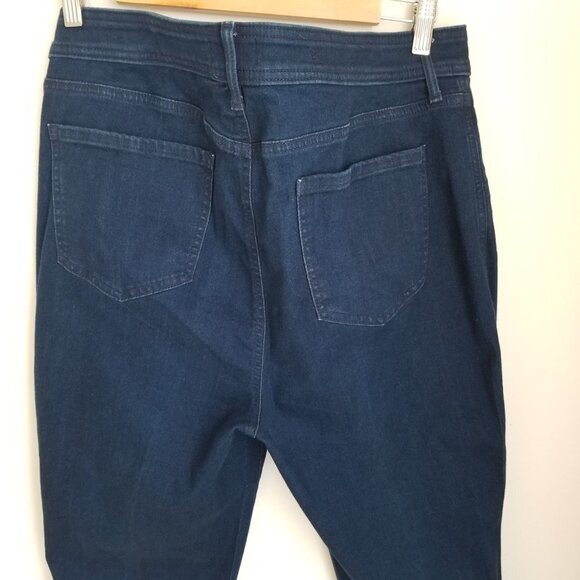 NYDJ Marilyn Straight Size 14 Jeans Button Fly Denim Patch Pocket Sailor Capsule - Picture 5 of 12